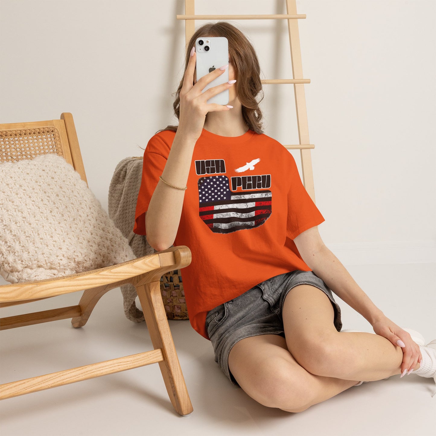 Best USA Peru Flag T-Shirt - Peruvian American Tee