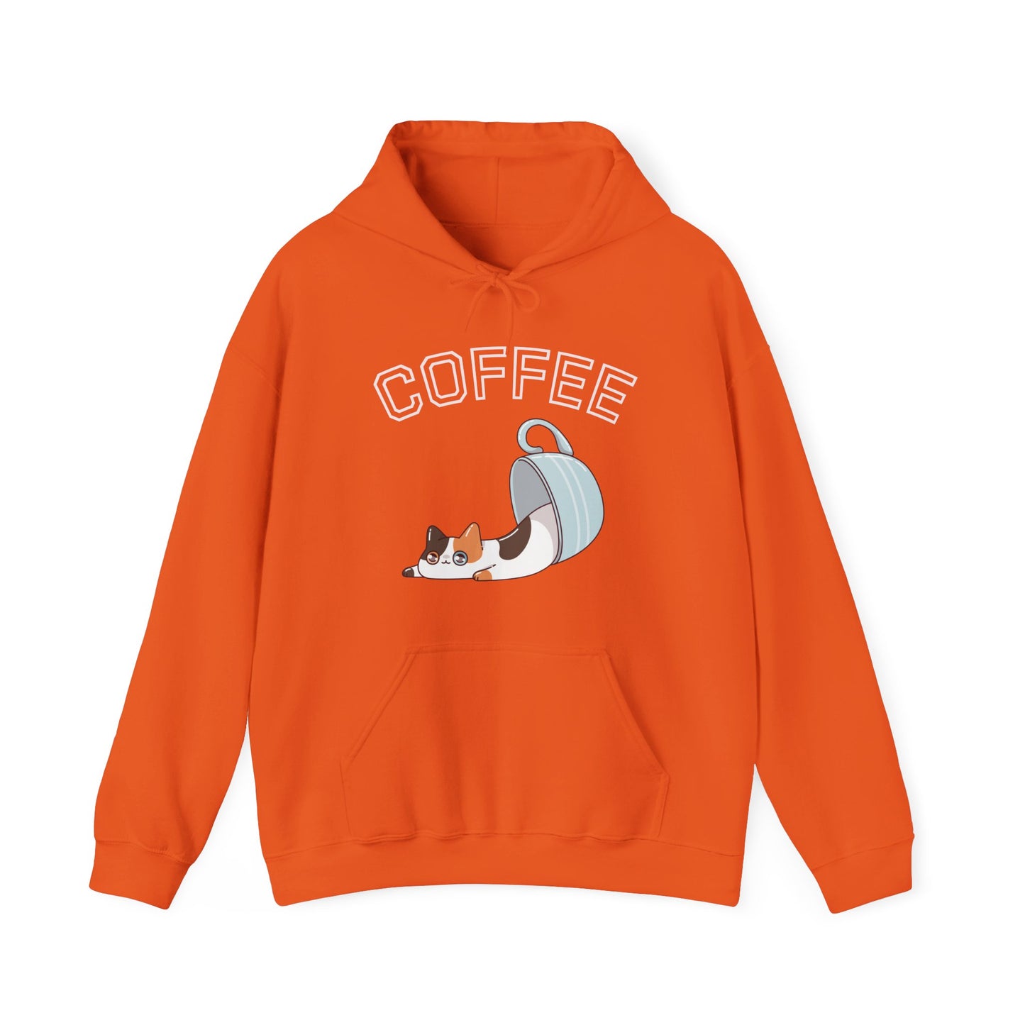 Coffee Cat Hoodie (Unisex) – Cute Cat in Coffee Mug Graphic, Hoodie for Coffee Lovers (USA Only)