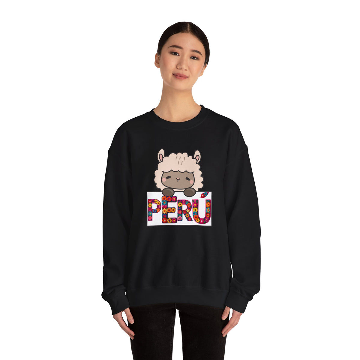 Best Cute Alpaca Peru Sweatshirt - Kawaii Floral Crewneck