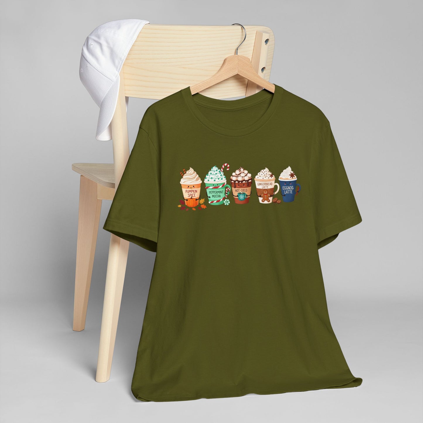 🎃☕ Seasonal Coffee Drinks T-Shirt USA | Holiday Coffee Tee