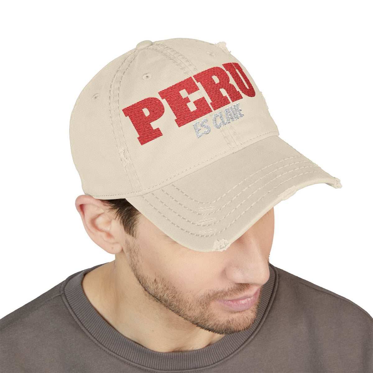 Best Peru Es Clave Embroidered Hat USA