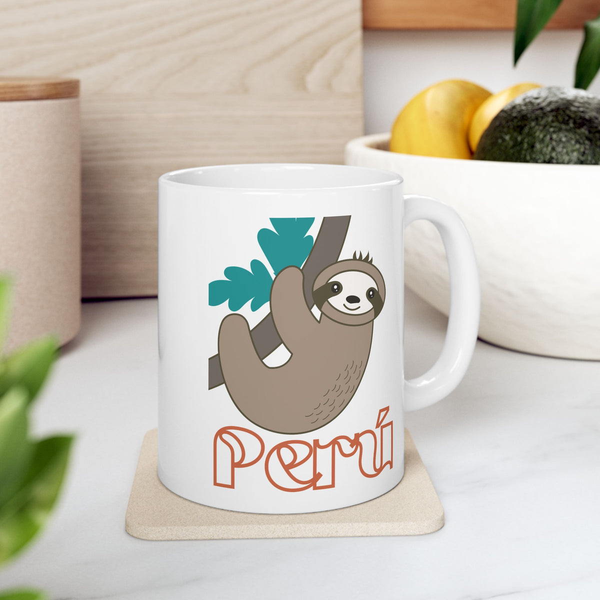 Best Peruvian Ceramic Coffee Mug "Peruvian Perezoso"
