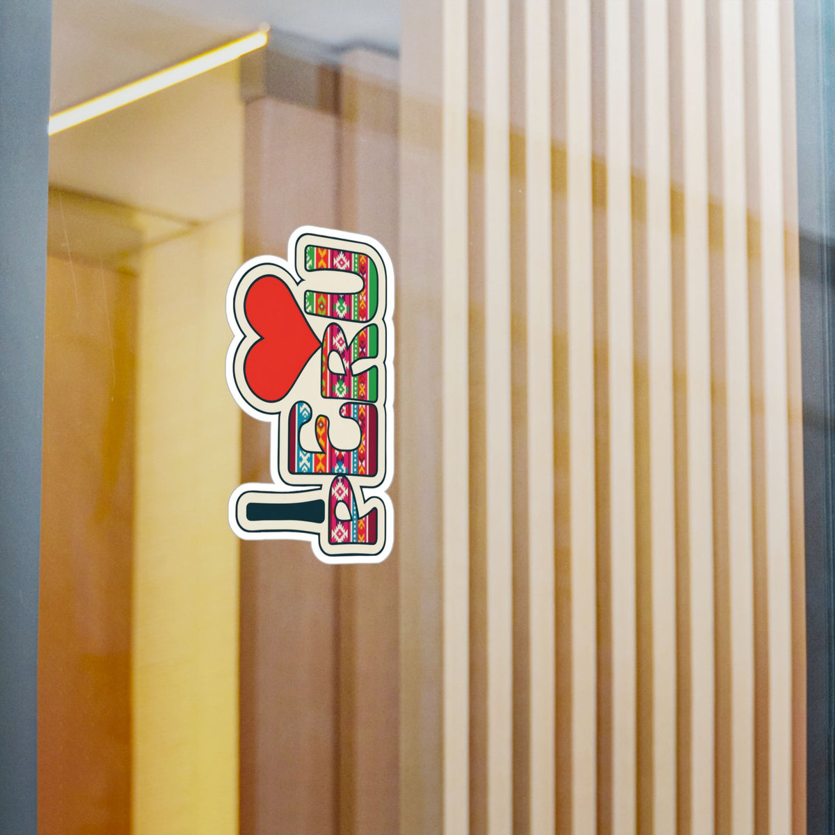 Best I Love Peru Sticker - Textile Design