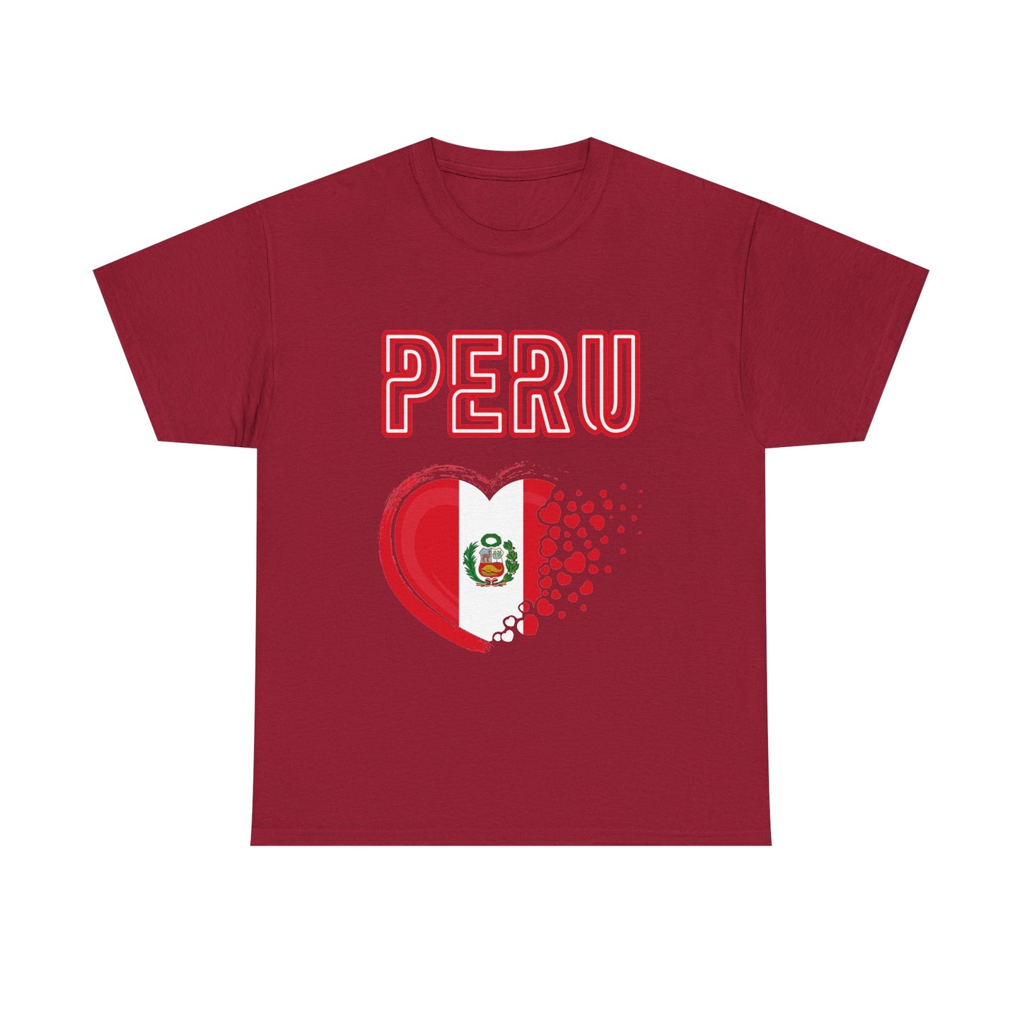 Best Peru Heart Flag T-Shirt - Peruvian Pride Tee