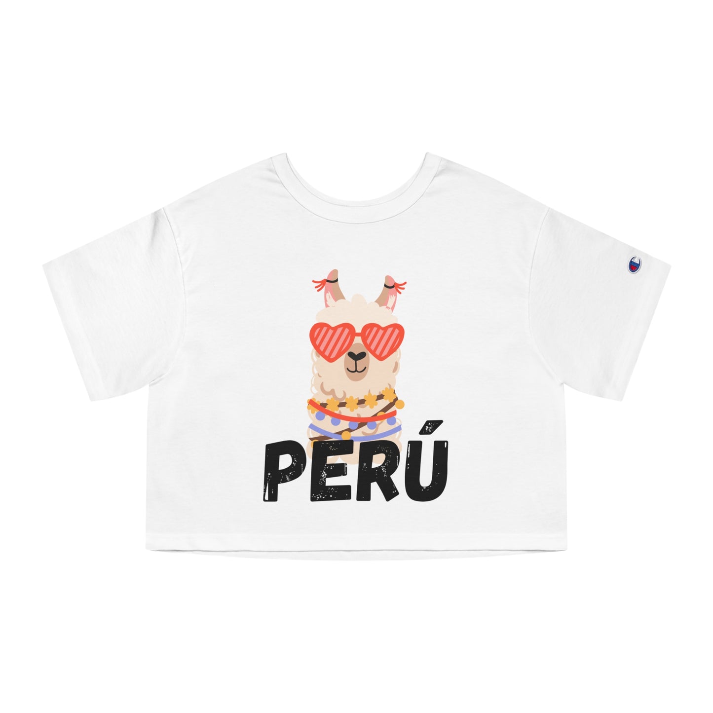 Champion Peruvian Cropped T-Shirt "Peru Llama"