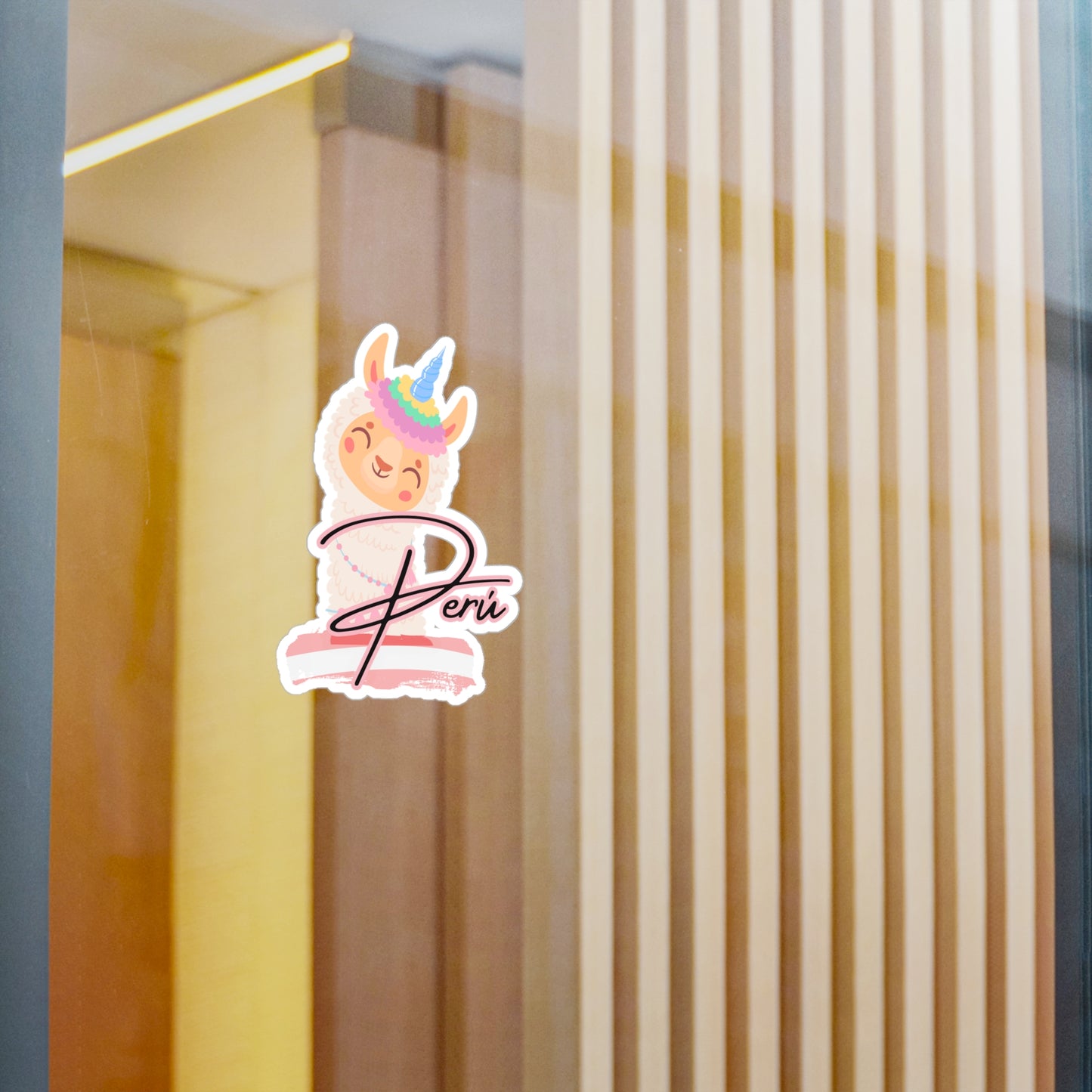 Best Peru Unicorn Llama Sticker USA Waterproof Vinyl Decal