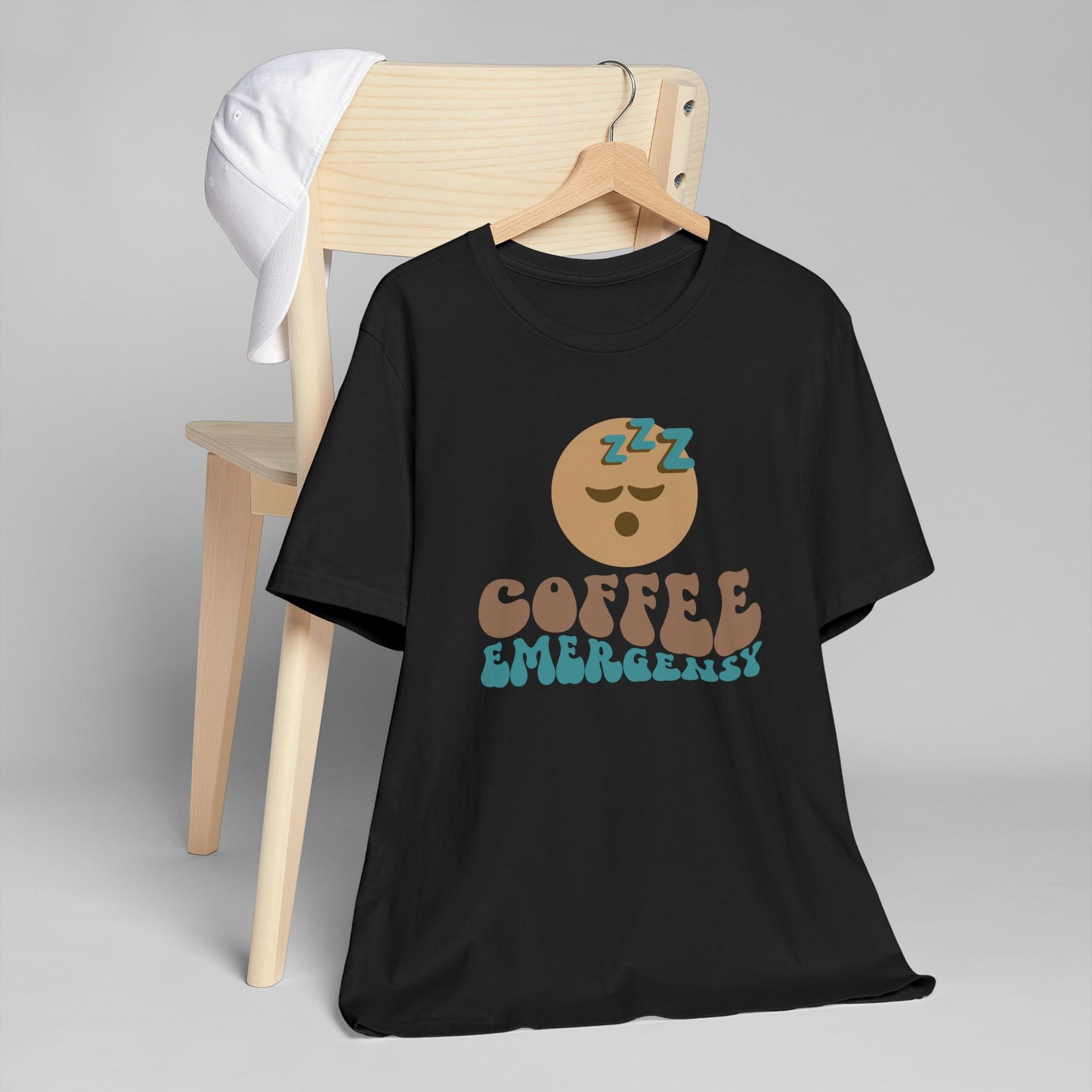 Coffee Emergency T-Shirt 😴☕ Funny Coffee Graphic Tee for Coffee Lovers (USA Shipping)