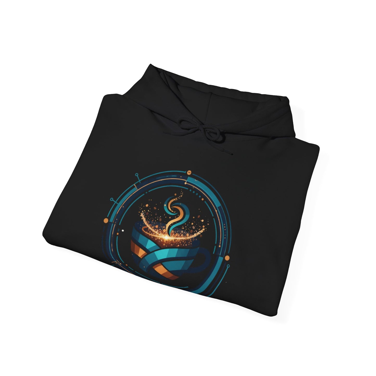 🔵☕ Futuristic Coffee Cup Hoodie USA | Tech-Inspired Coffee Hoodie