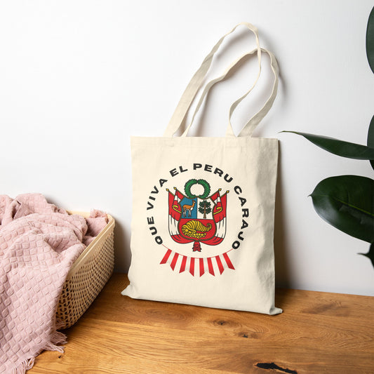 Best Peruvian Canvas Tote Bag "PERU Escarapela"