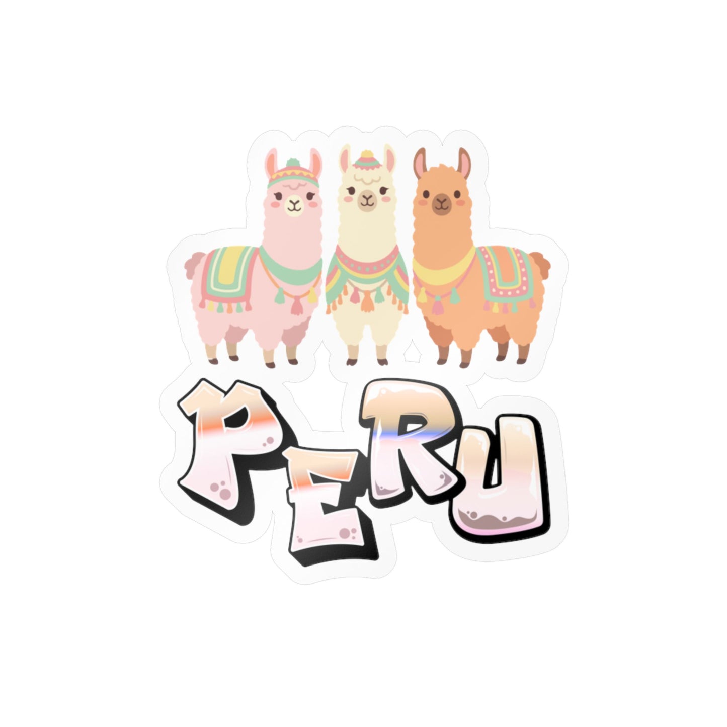 Best Peru Three Llamas Sticker - Vinyl Decal