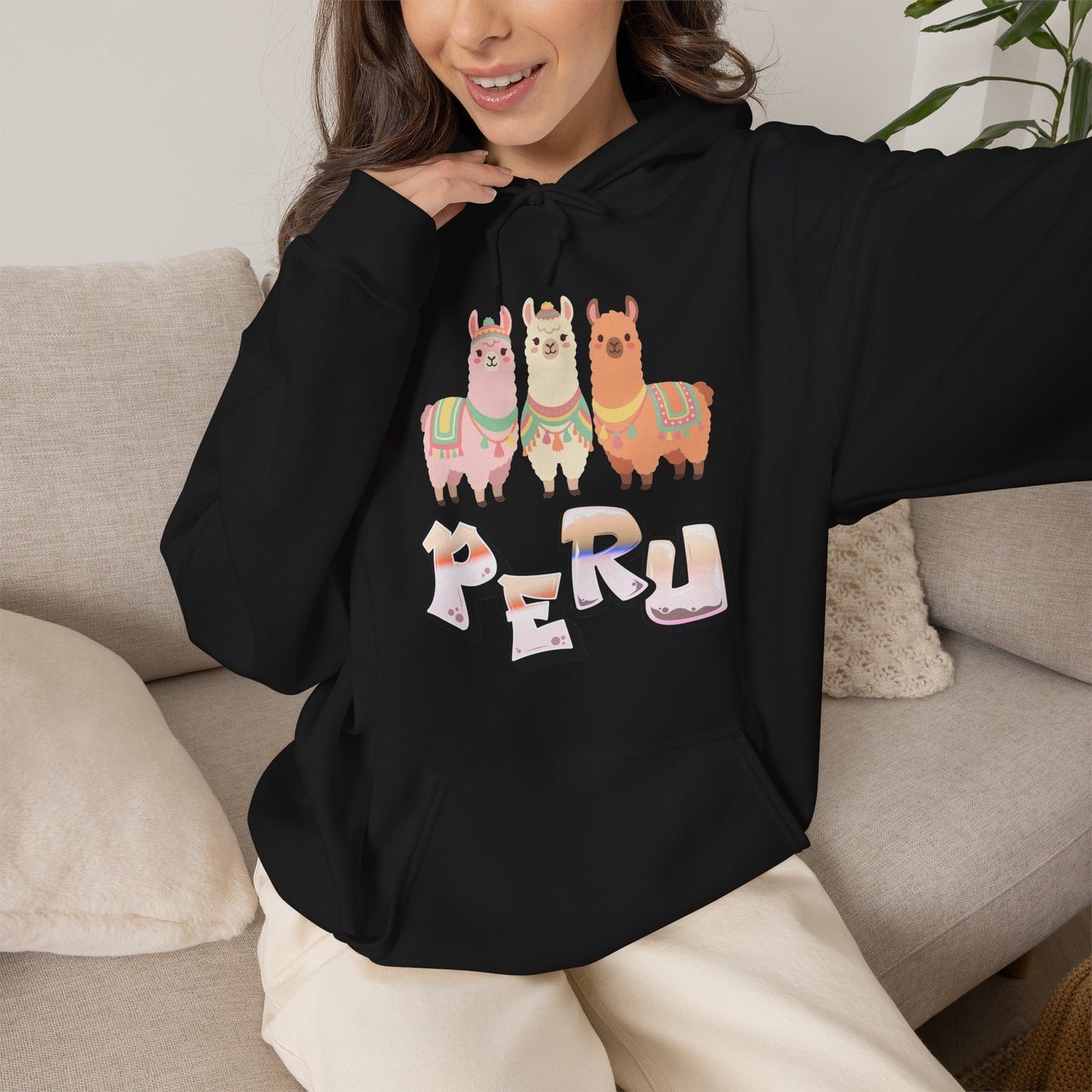 Best Peru Three Llamas Hoodie - Peruvian Pullover