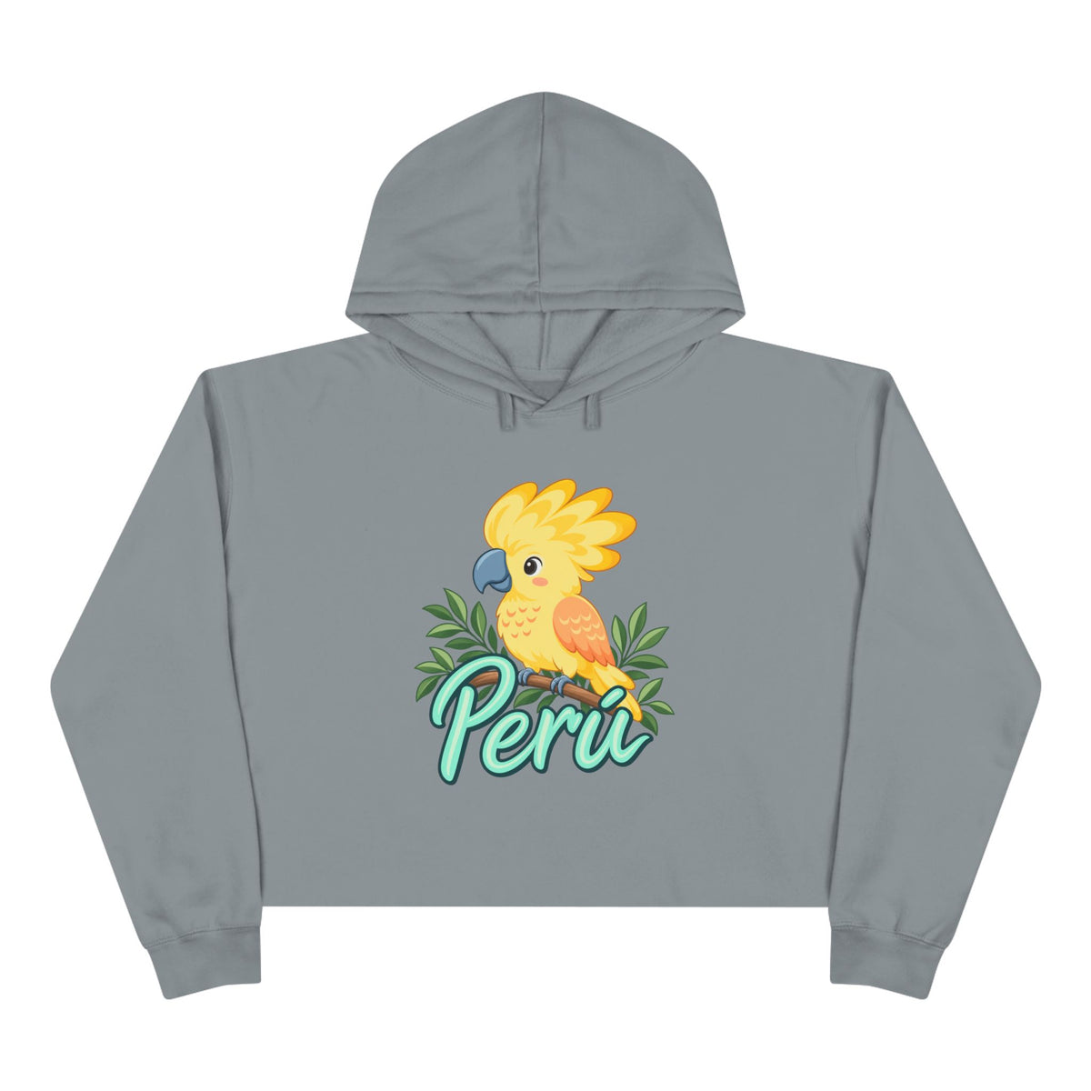 Best Yellow Parrot Peru Crop Hoodie - Cute Bird Gift