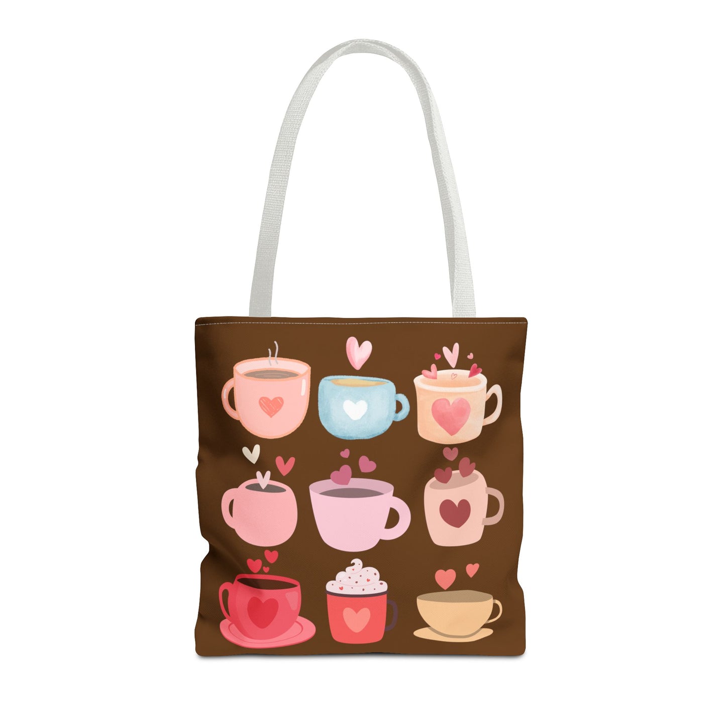 Best Coffee Tote Bag "Coffee Mugs Heart"