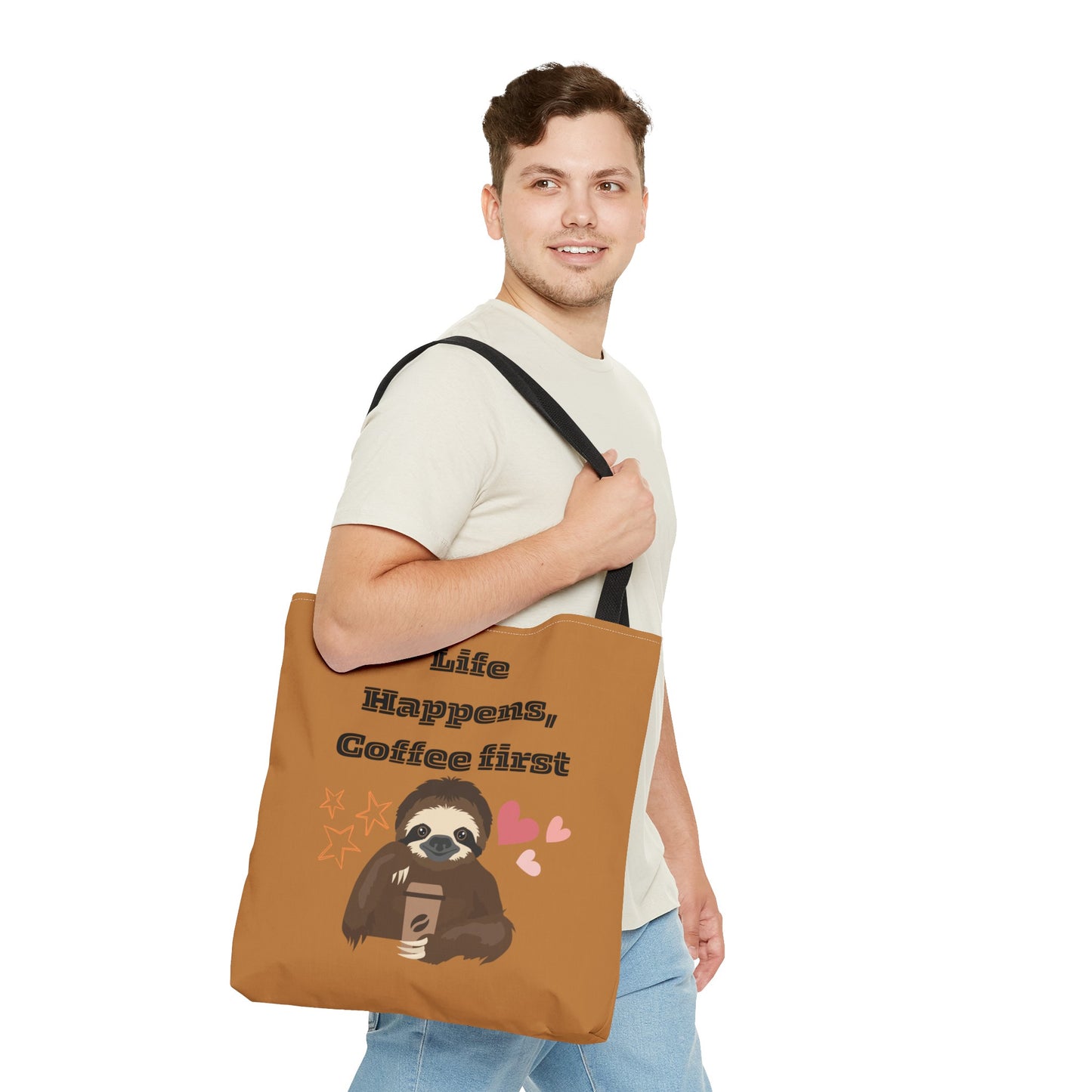 Best Coffee Tote Bag "Life Happens, Coffee First"