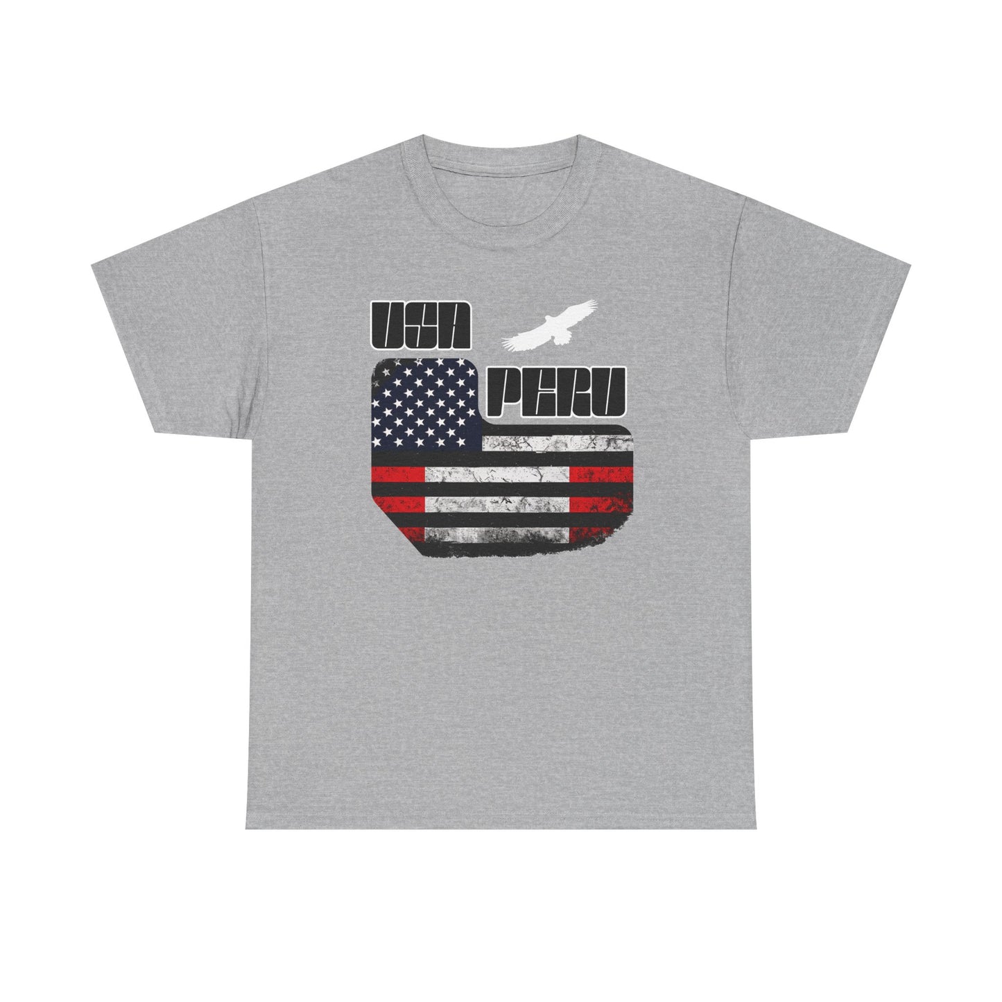 Best USA Peru Flag T-Shirt - Peruvian American Tee