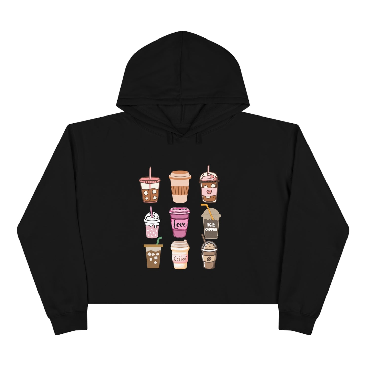 Best Coffee Cropped Hoodie "Coffee Mugs For Coffee Lovers"