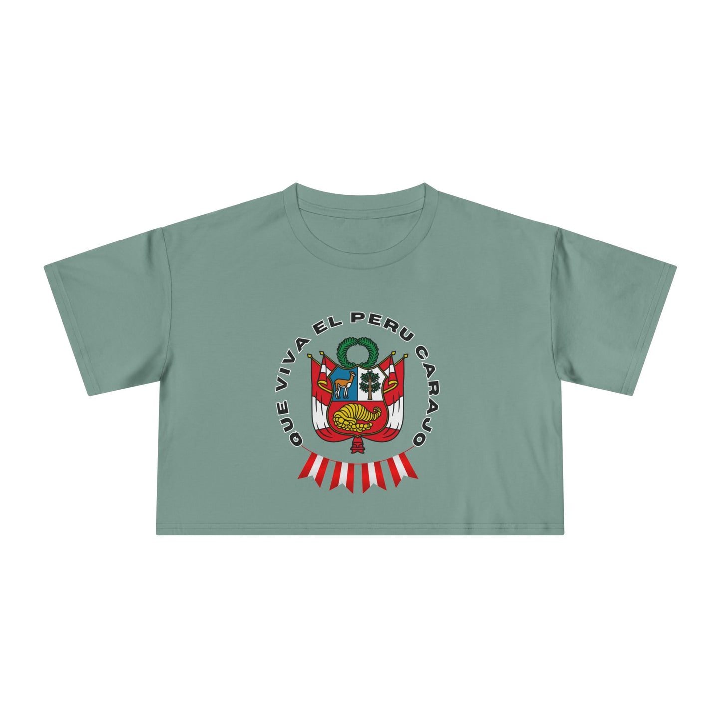 Best Que Viva El Peru Carajo Crop Top | Peruvian Gift USA