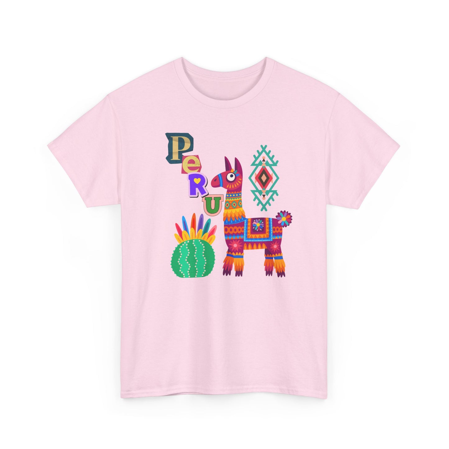 Best Peruvian Llama T-Shirt USA Colorful Peru Pride Unisex Te