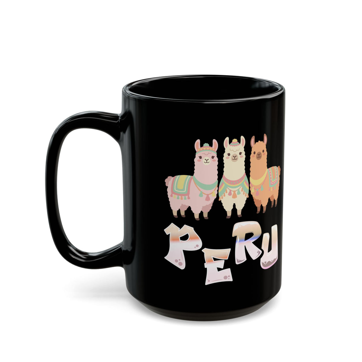 Best Peru Three Llamas Coffee Mug - Black