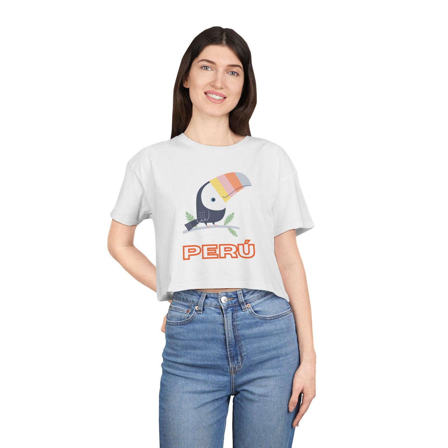 Best Peru Toucan Crop Top Bold Design | Peruvian Gift USA