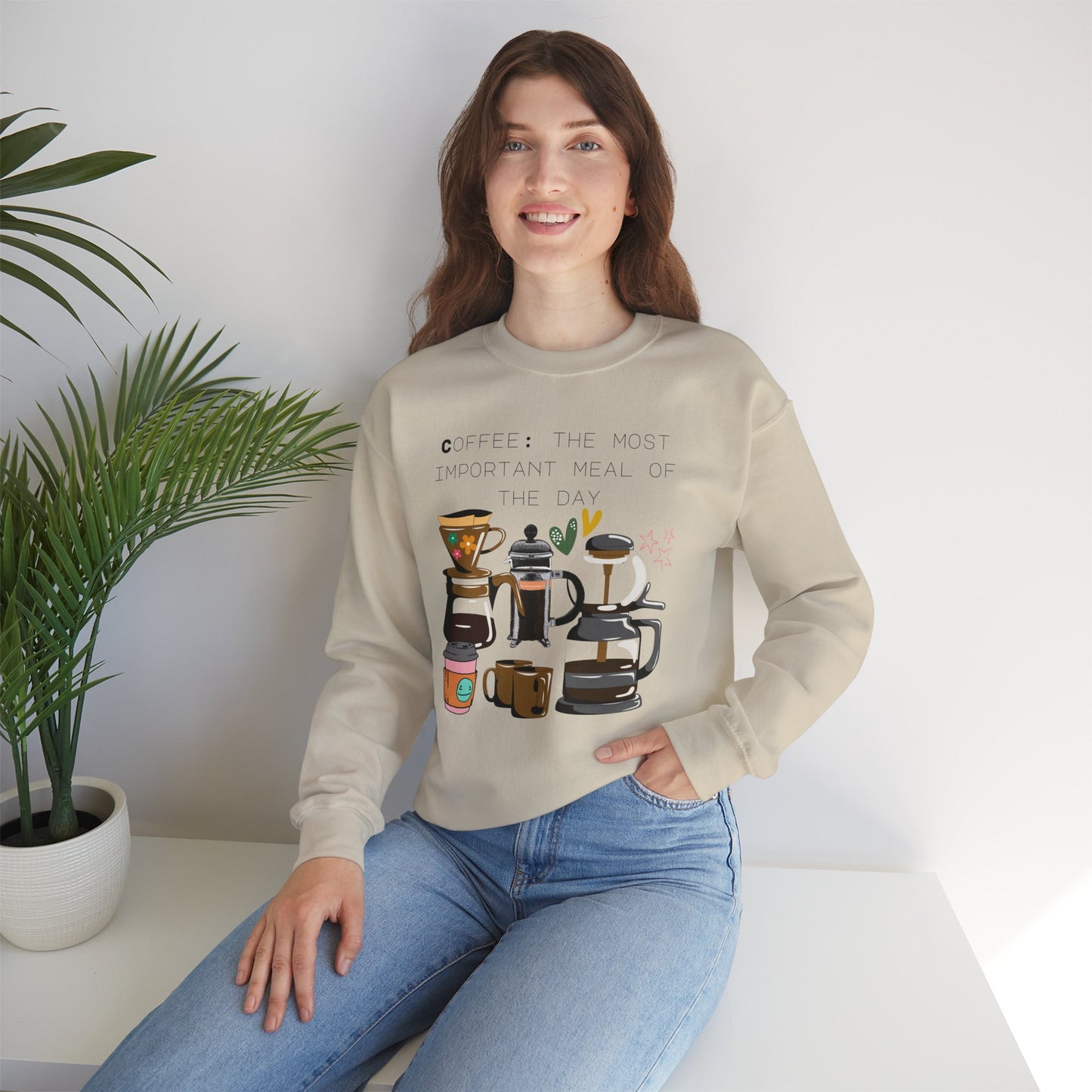 Best Unisex Coffee Sweatshirt "Coffee: the most important meal of the day"