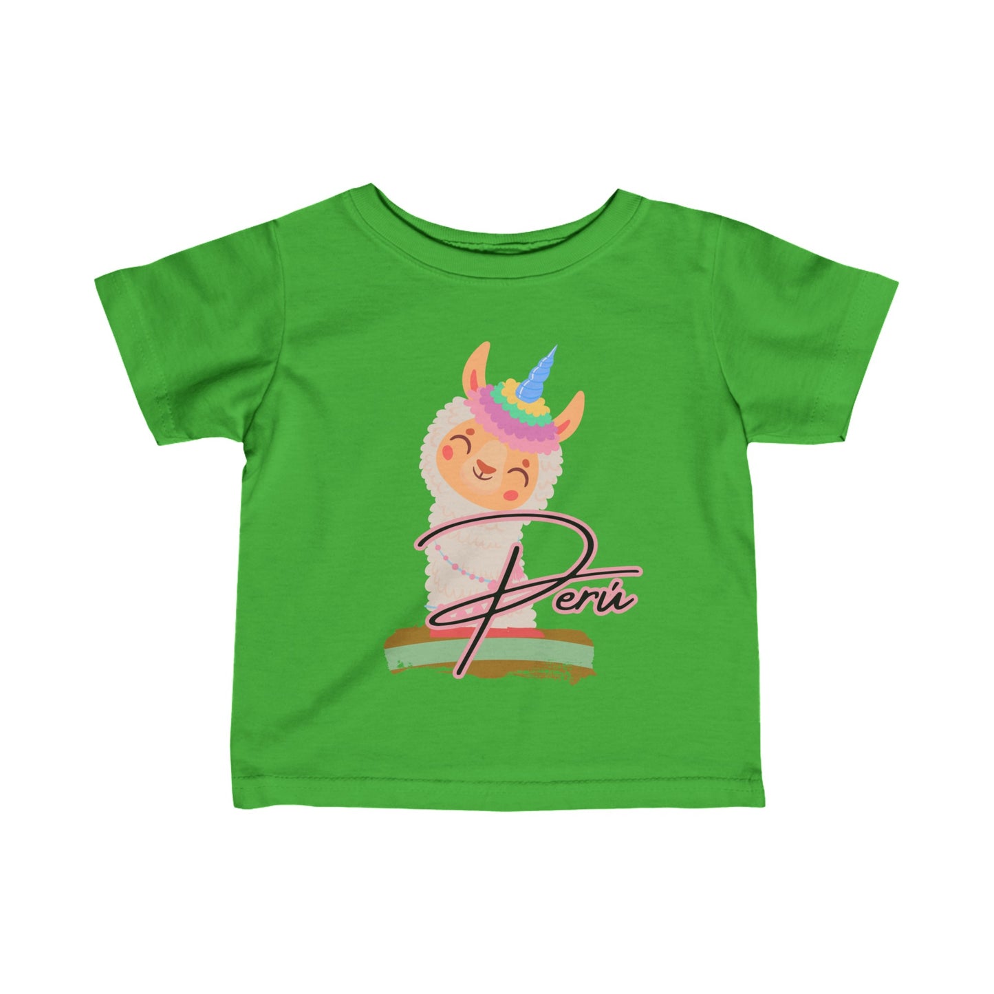 Best Peruvian Infant Fine Jersey Tee "Peru Lama Rainbow"