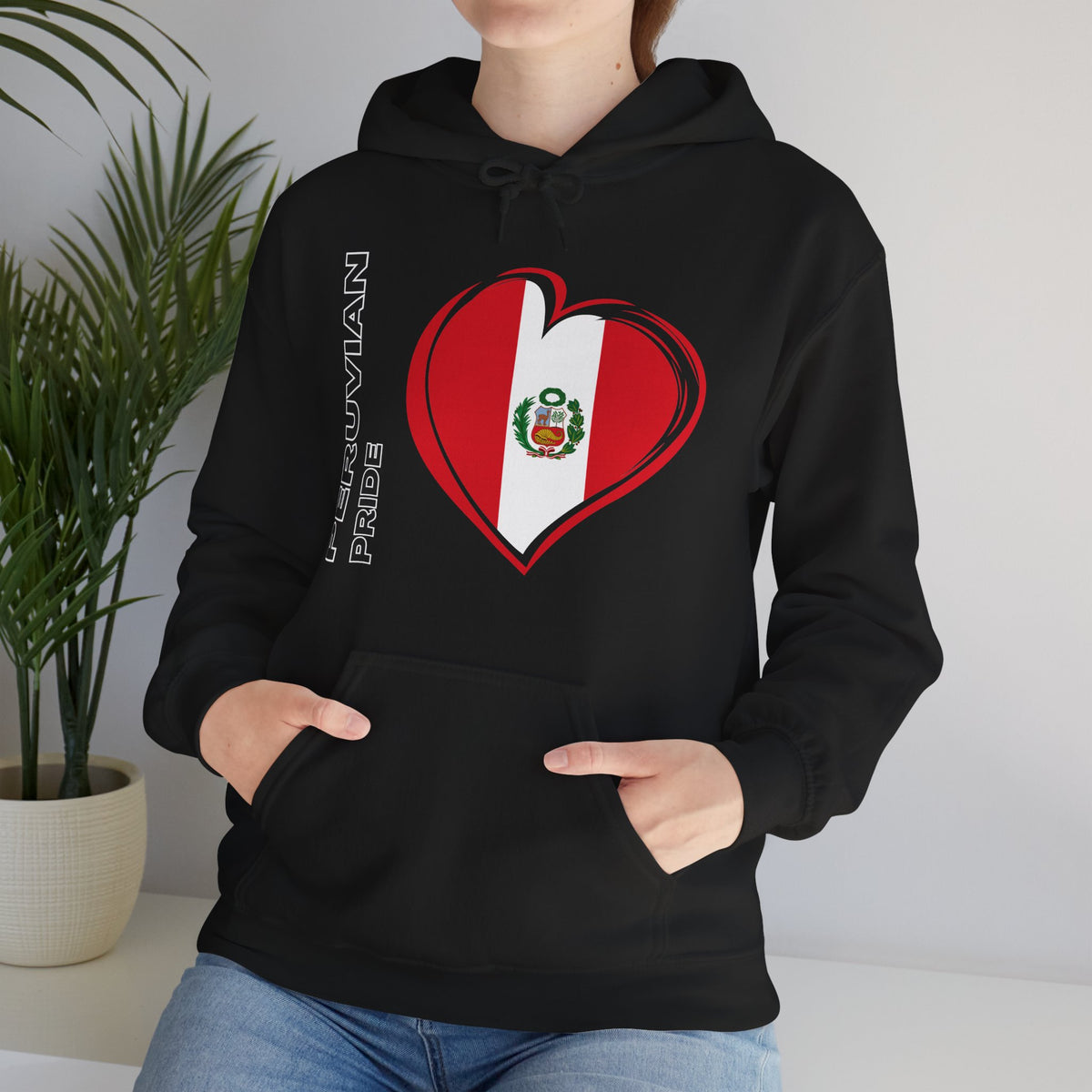 Best Peruvian Pride Hoodie - Peru Flag Heart Gift, Unisex