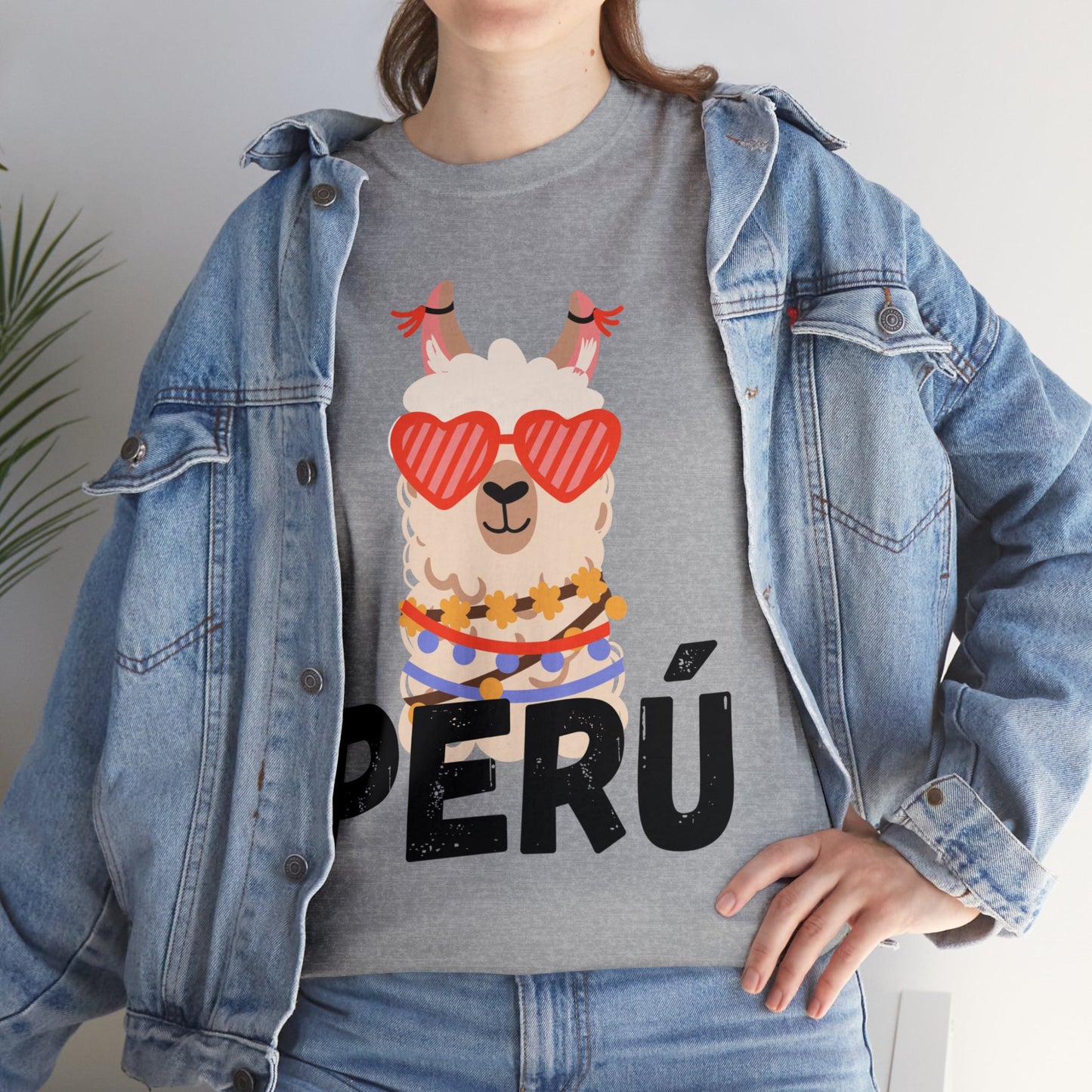 Peruvian Unisex T-Shirt "Llama Elegance"