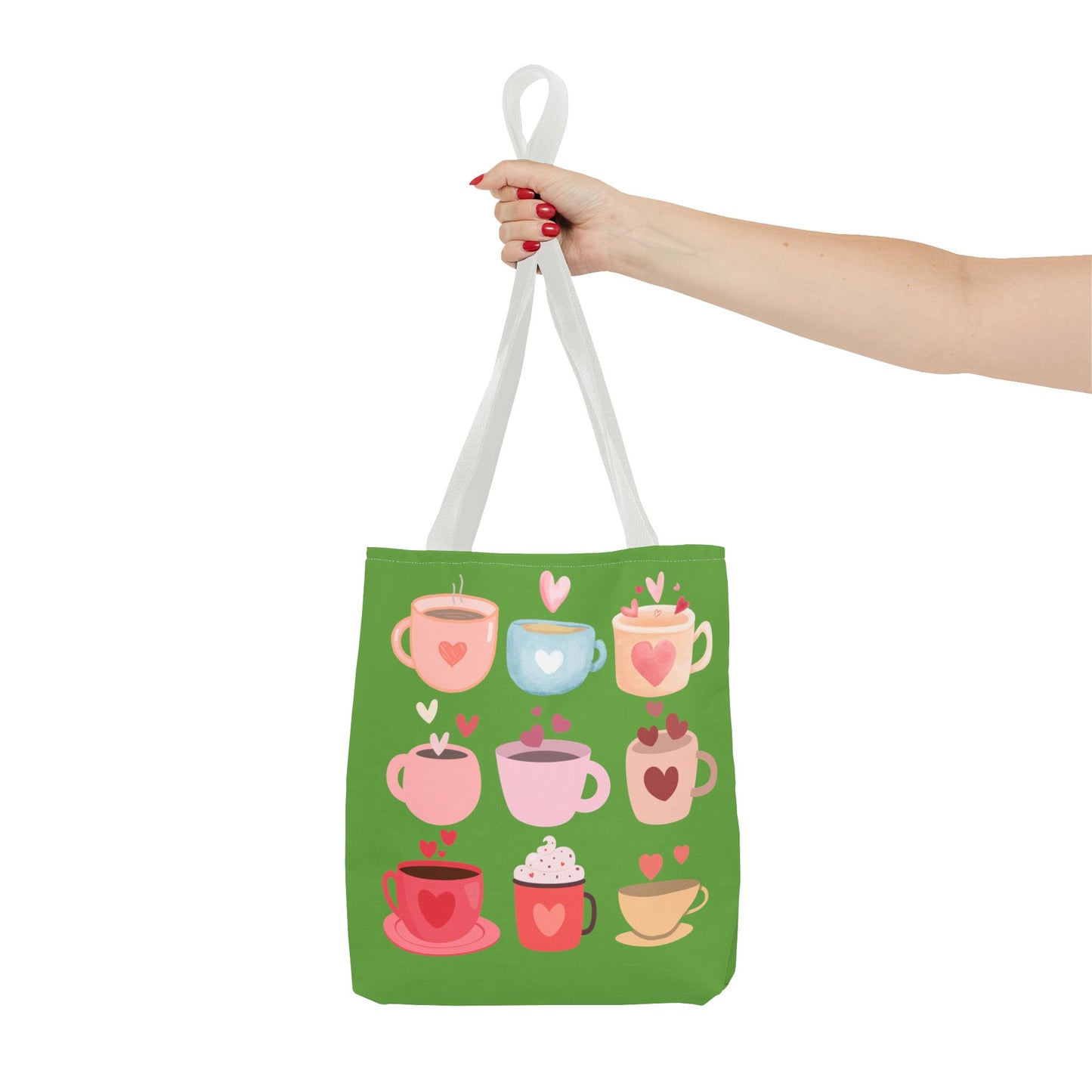 Best Coffee Tote Bag "Coffee Mugs Heart"