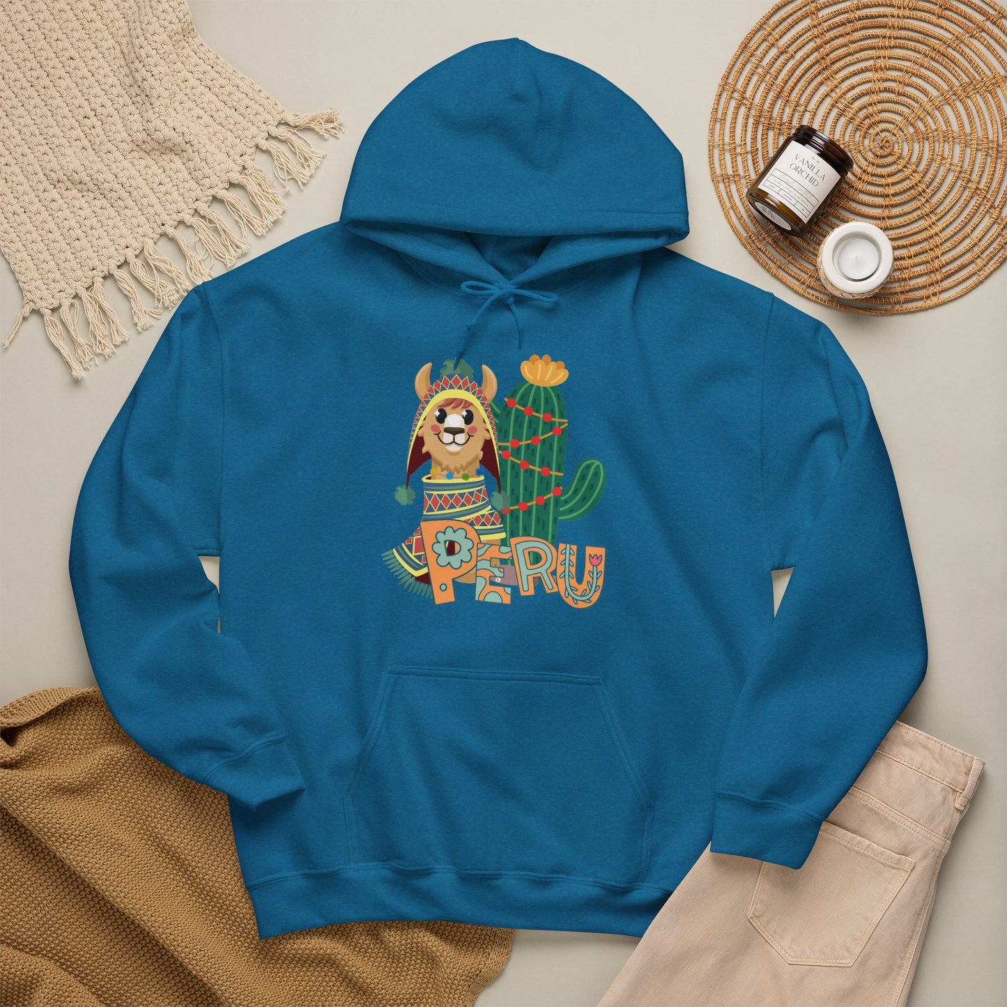 Best Peru Llama Cactus Hoodie - Peruvian Pullover