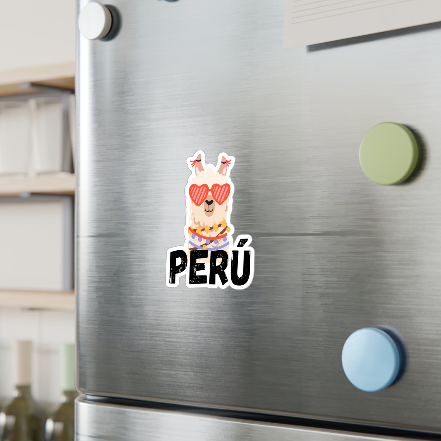 Best Perú Llama Heart Sunglasses Sticker USA Vinyl Decal
