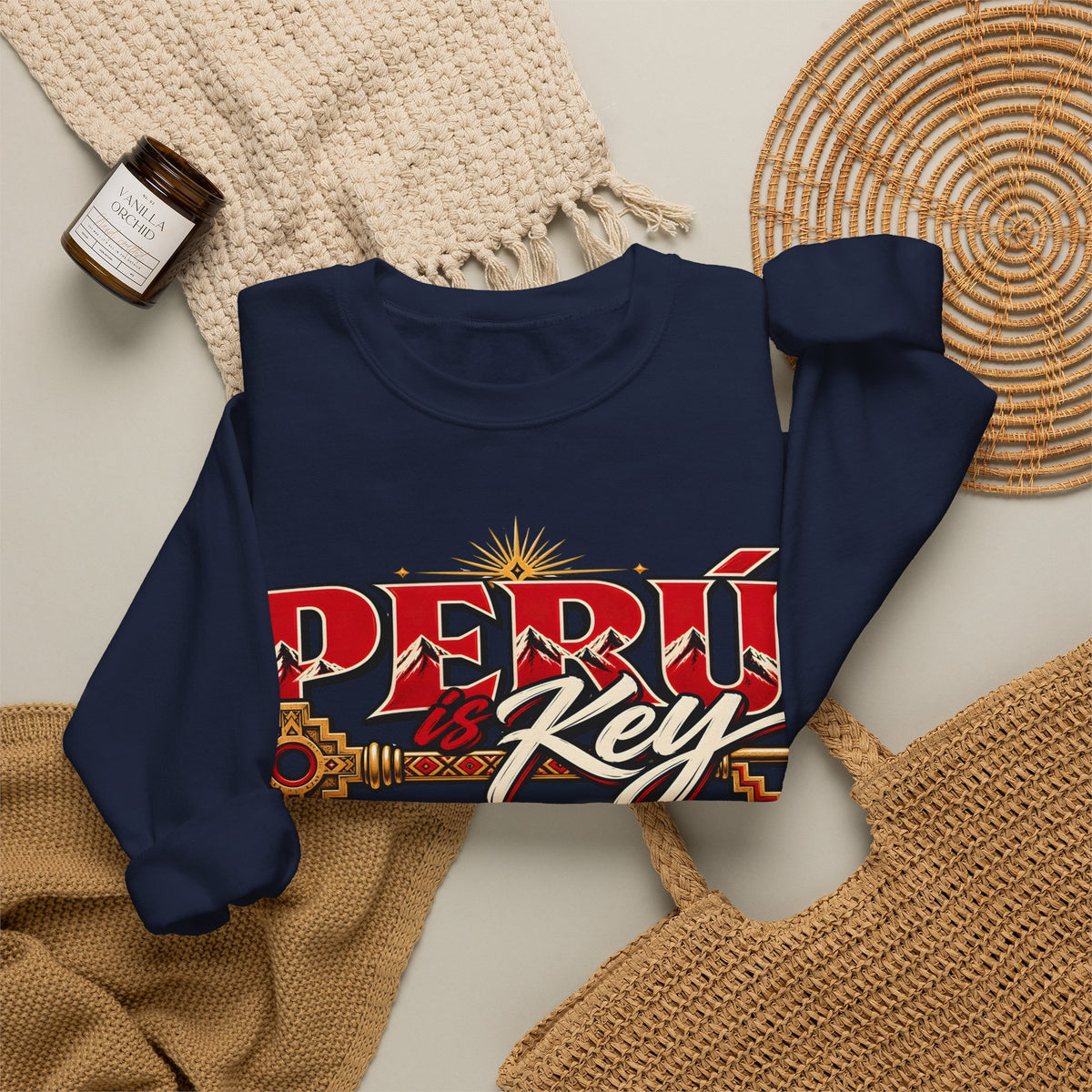Best Peru is Key Sweatshirt - Golden Sun Andes Crewneck