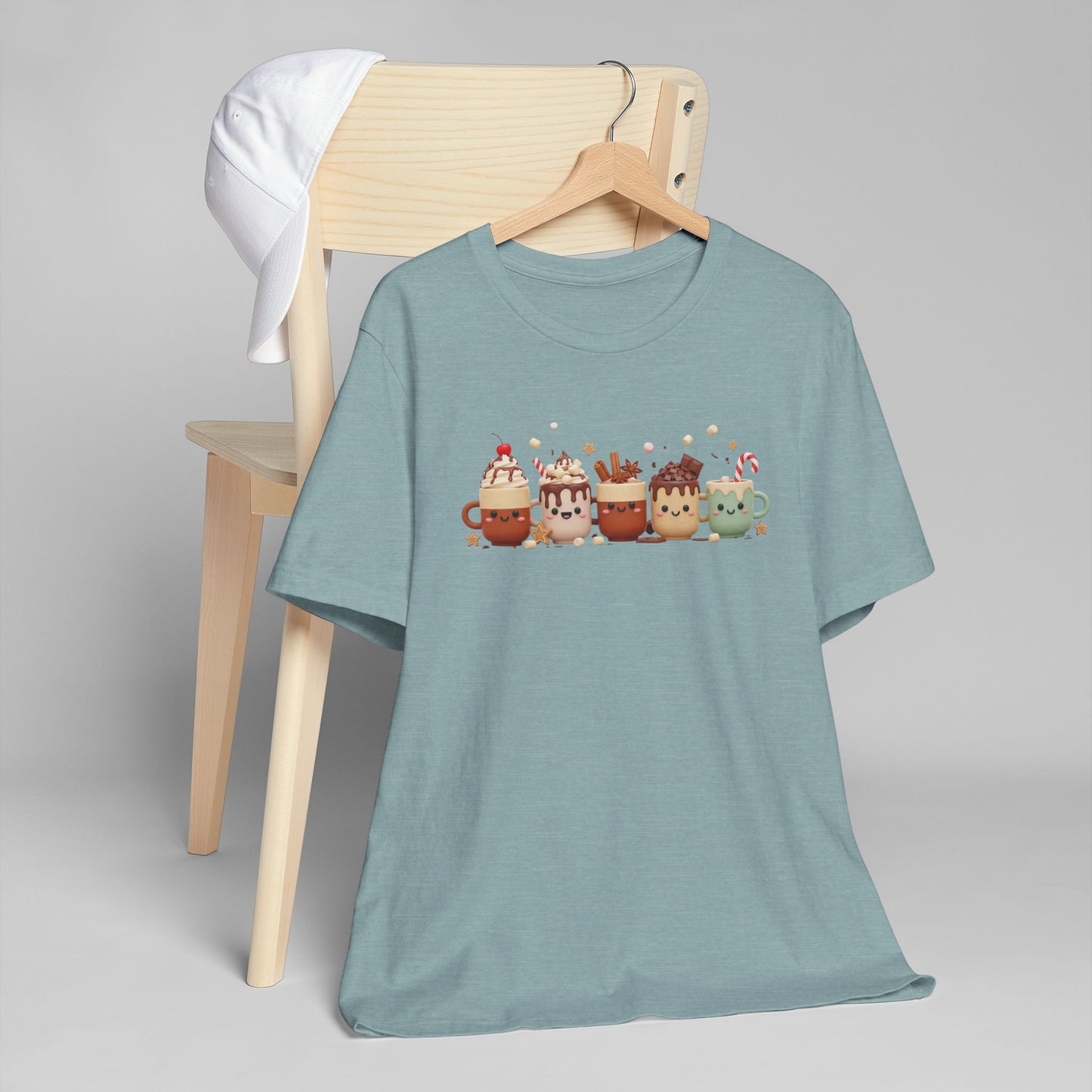 🍫☕ Cute Holiday Cocoa Mugs T-Shirt USA | Festive Coffee Tee