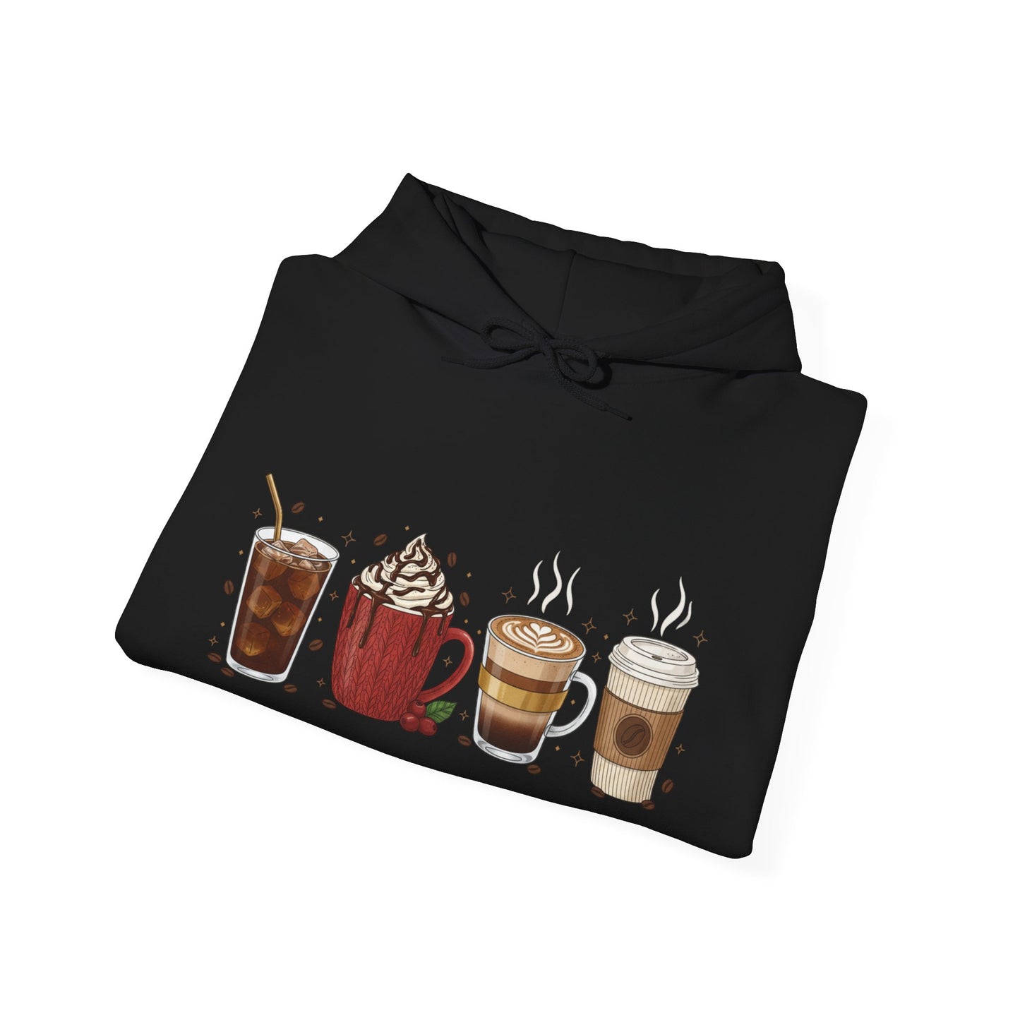 Coffee Lovers Hoodie USA ☕ – Unisex Hoodie Featuring Every Style of Coffee