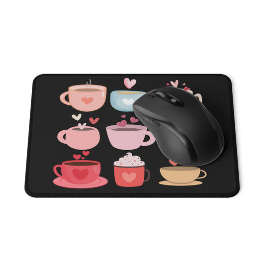 Best Coffee Non-Slip Mouse Pad "Coffee Mugs Heart"