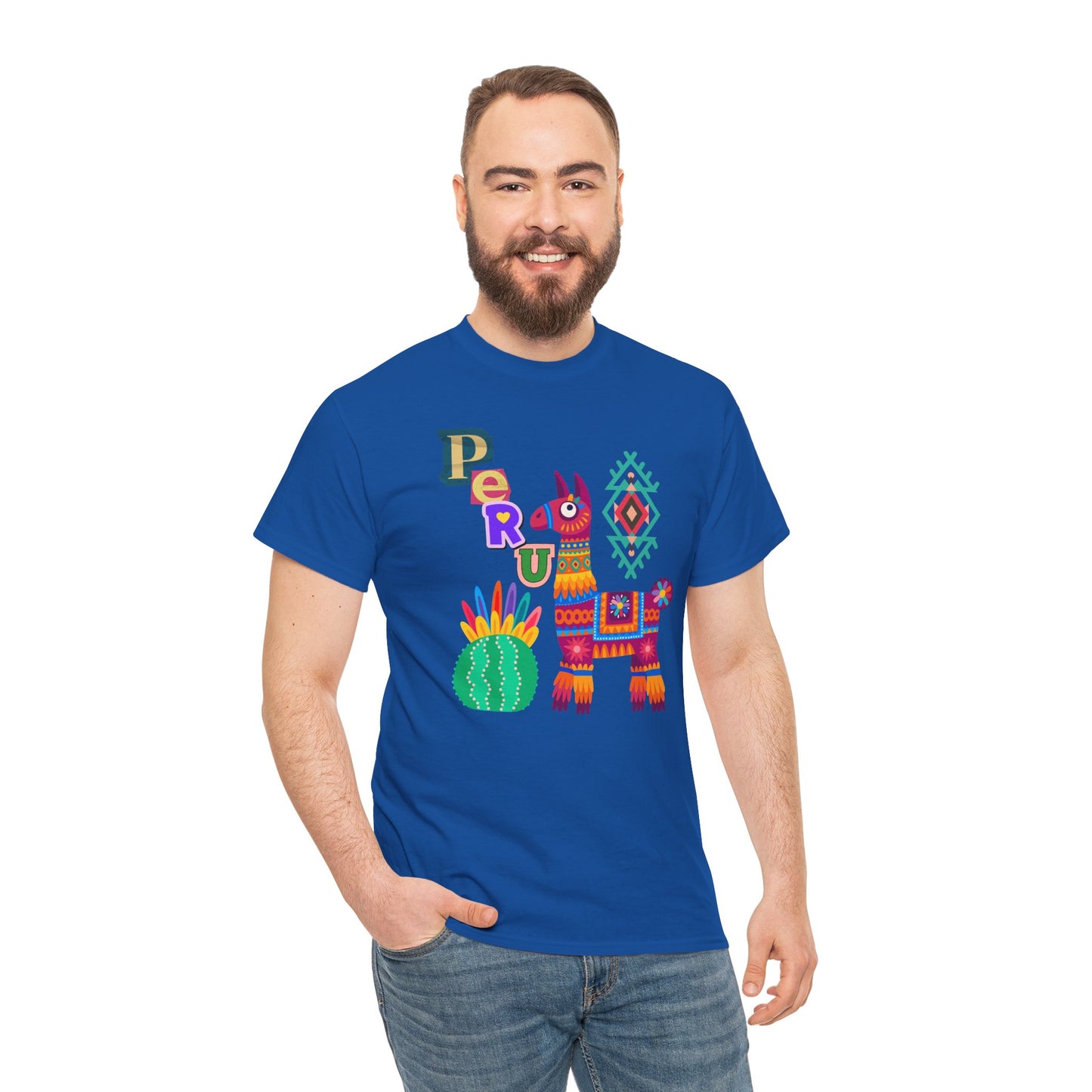 Best Peruvian Llama T-Shirt USA Colorful Peru Pride Unisex Tee