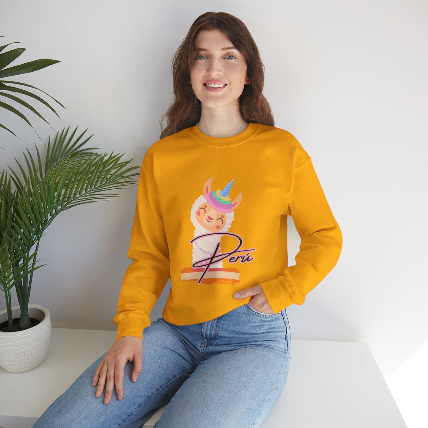 Best Unisex Sweatshirt Peruvian Inspired "Llama Unicorn"