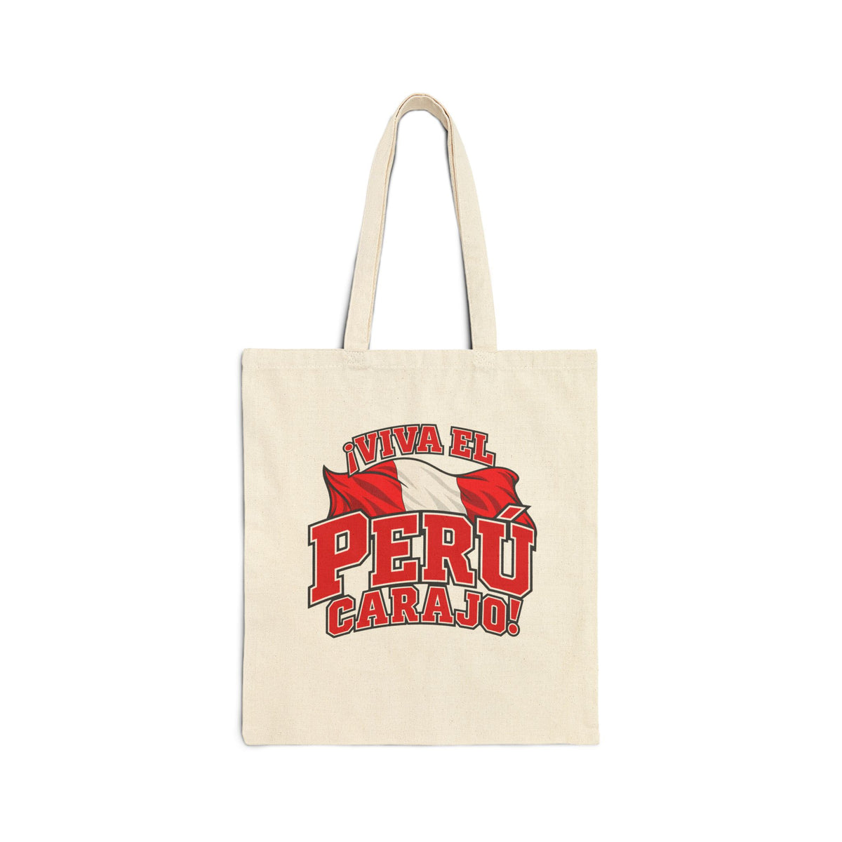Best Viva el Perú Carajo Tote Bag - Peru Flag Canvas Gift