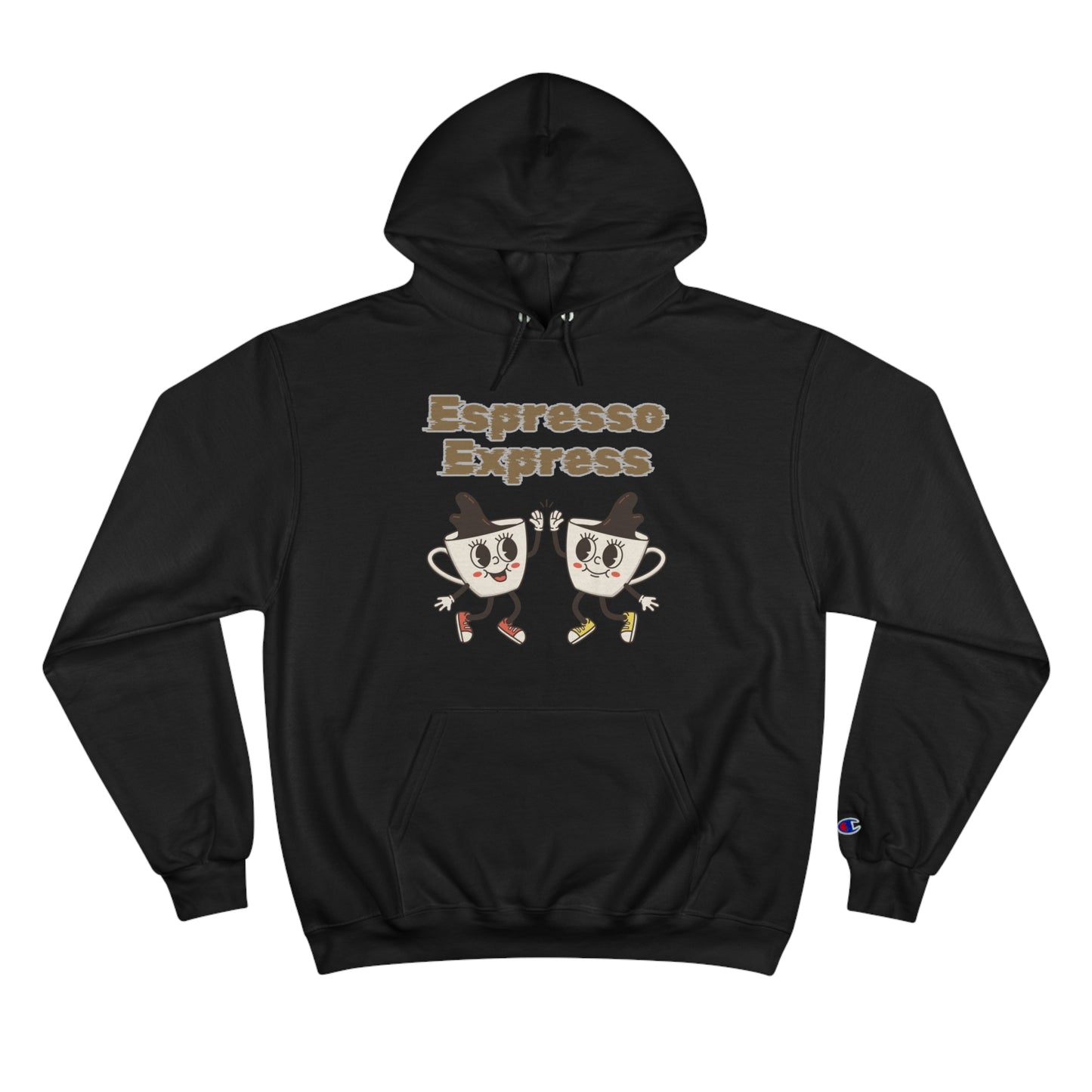 The High-Five Espresso Customized Champion Coffee Hoodie: Hug in a Mug