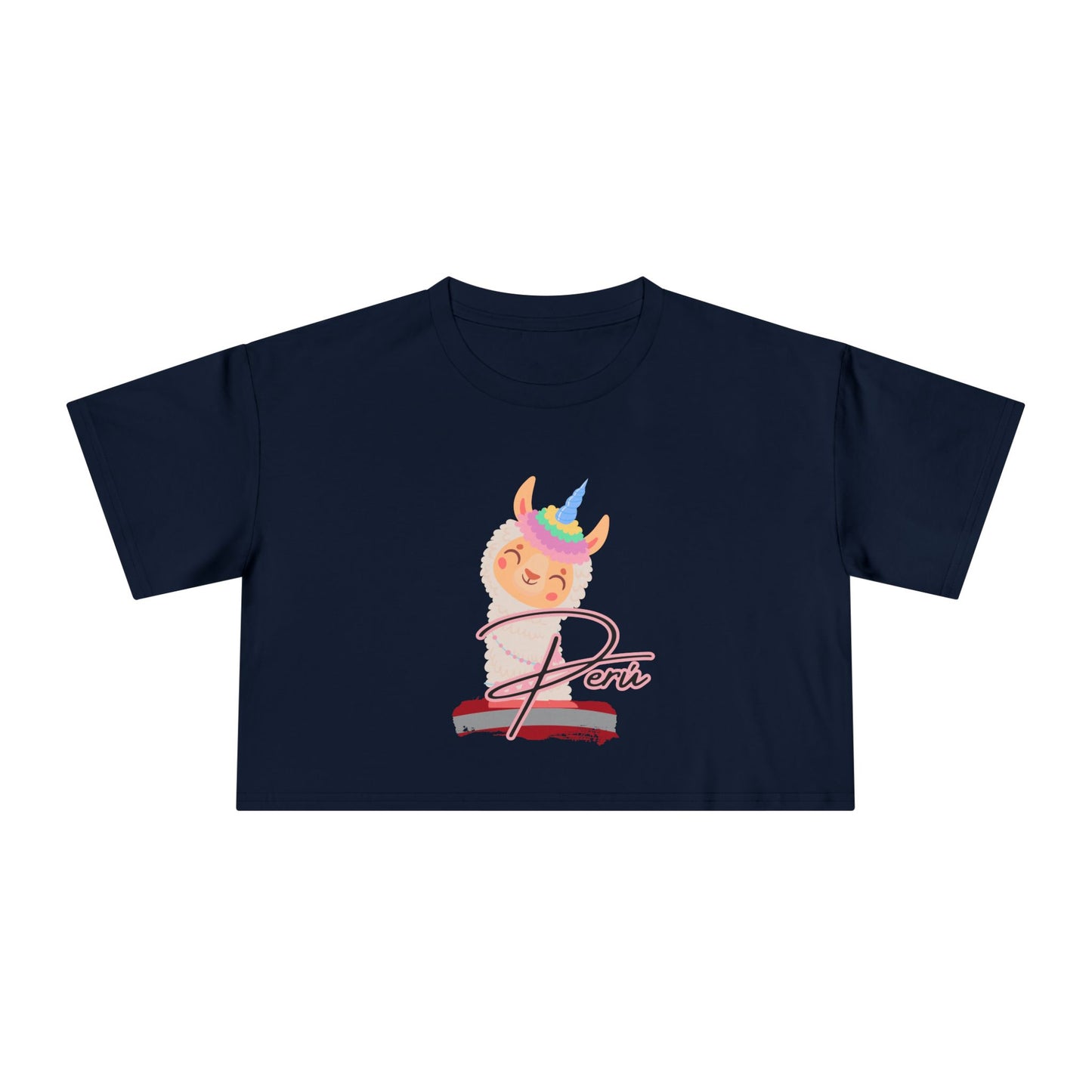 Best Peru Llama Unicorn Crop Top | Peruvian Gift USA