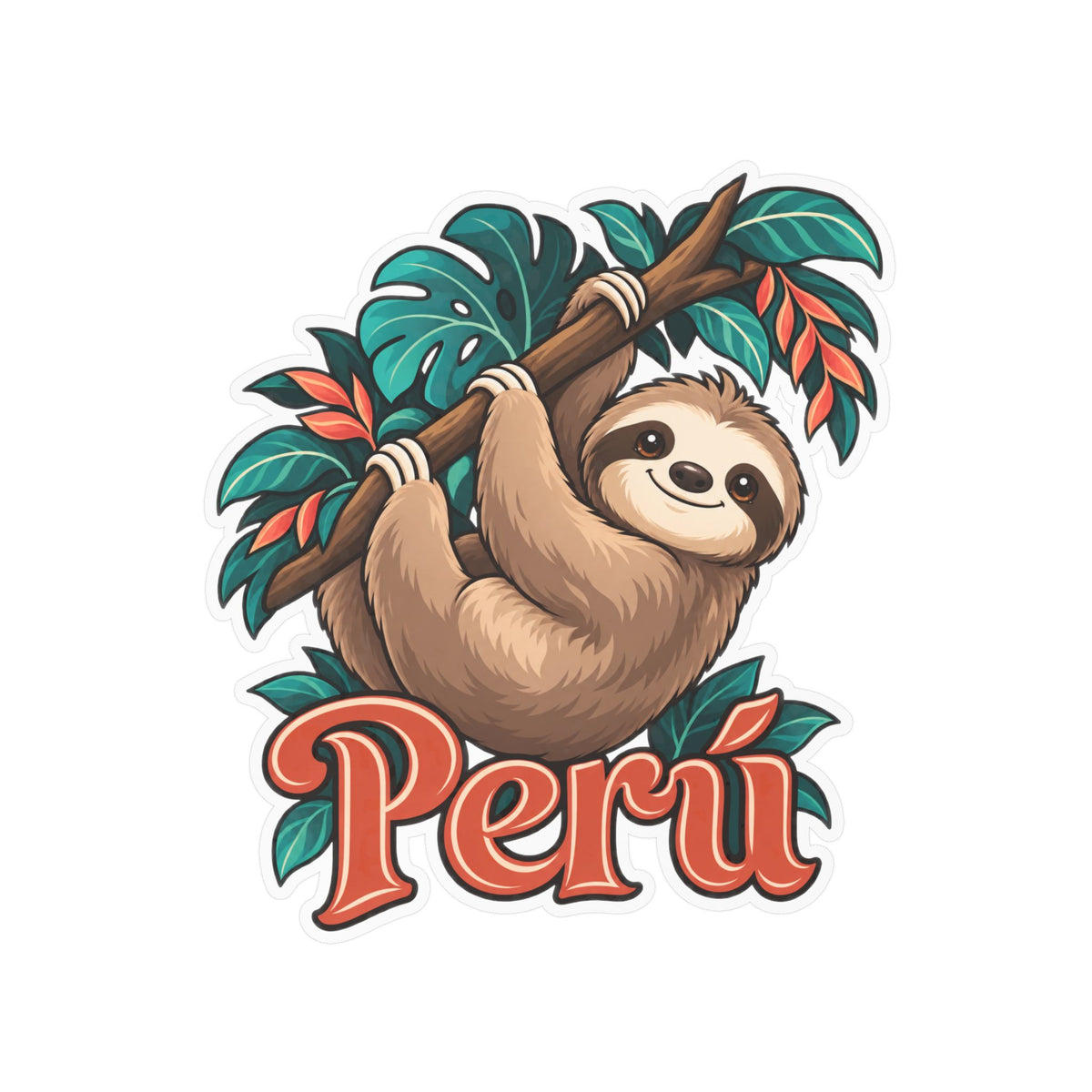 Best Peru Sloth Sticker - Cute Amazon Perezoso Vinyl Decal