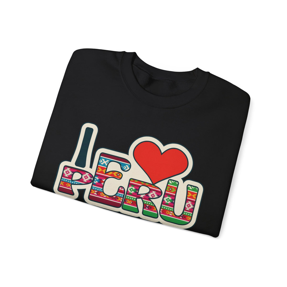 Best I Love Peru Sweatshirt - Andean Textile Crewneck Gift