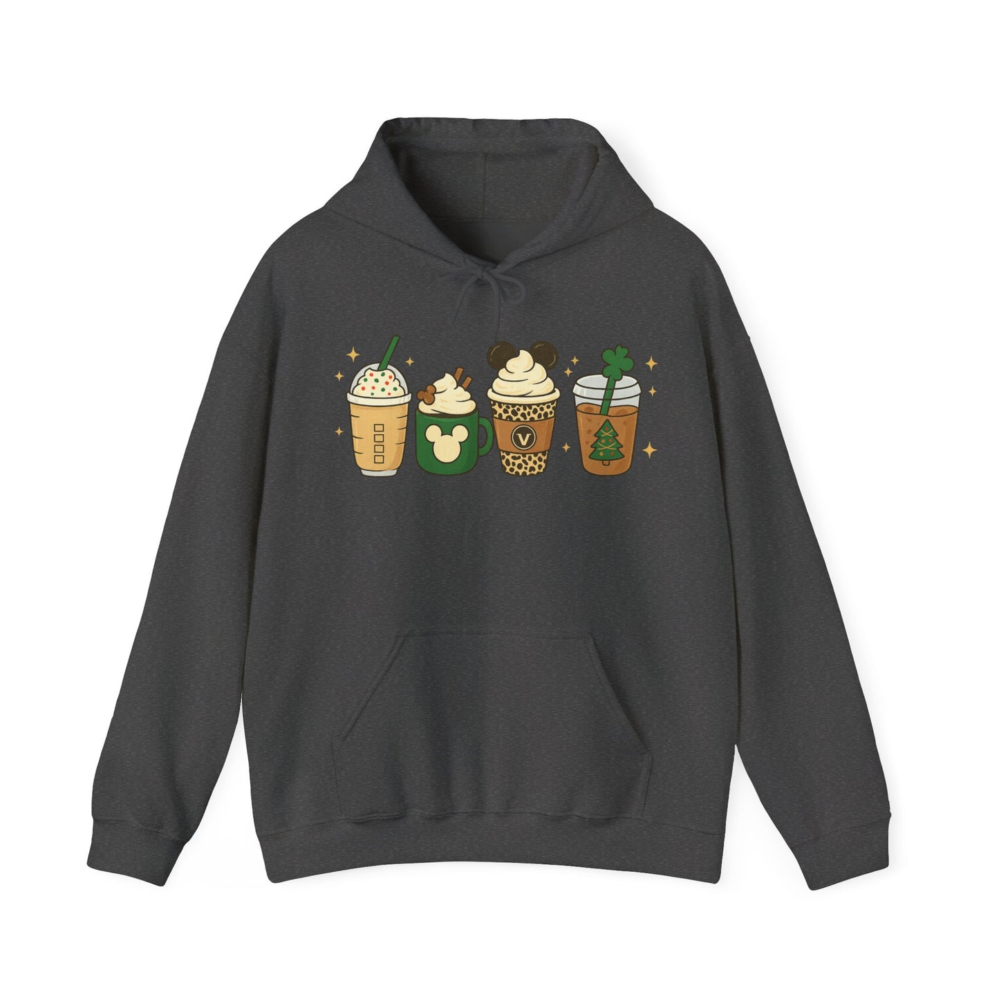 Seasonal Coffee Cups Hoodie USA ☕✨ – Unisex Coffee Hoodie for Every Occasion