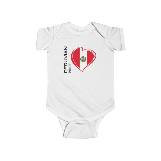 Best Unisex Peruvian Infant Fine Jersey Bodysuit "Peruvian Pride Flag"