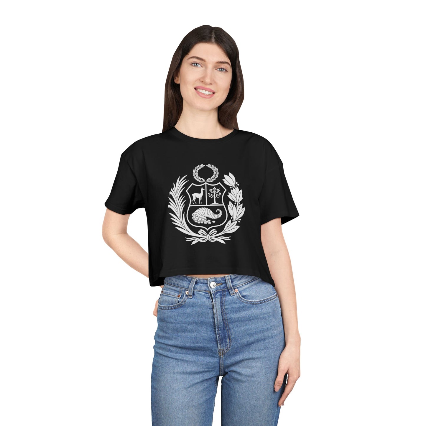 Best Peru Coat of Arms Crop Top | Peruvian Gift USA