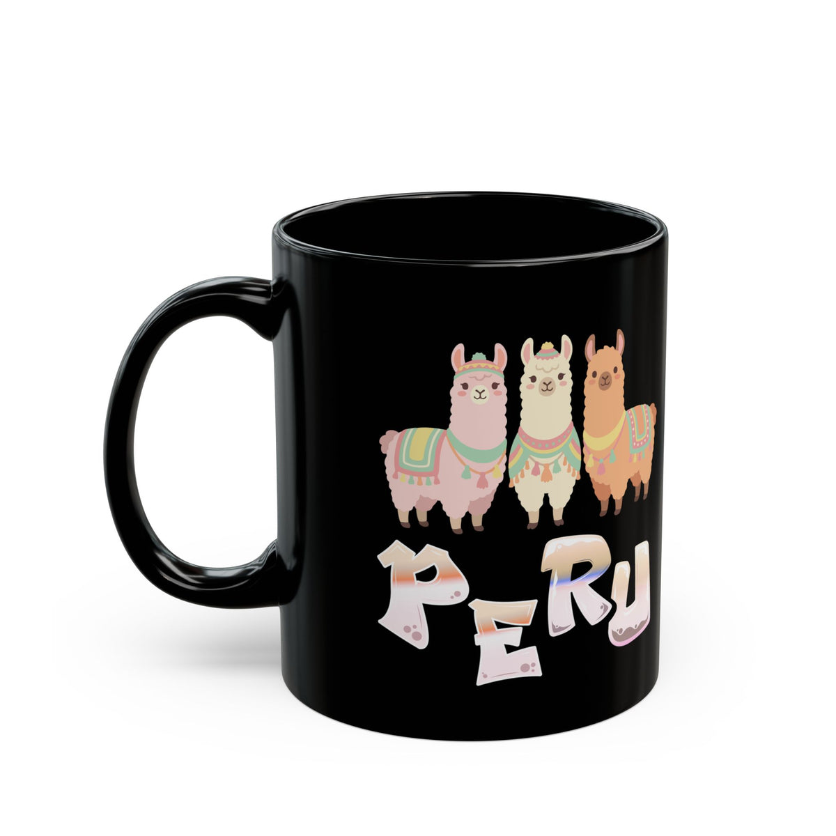 Best Peru Three Llamas Coffee Mug - Black