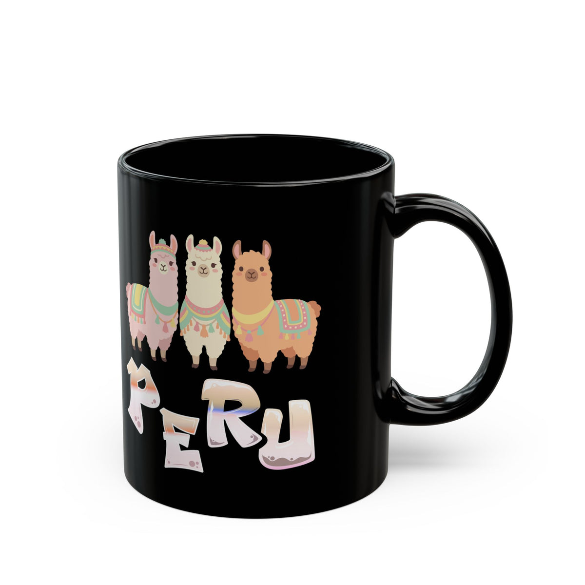 Best Peru Three Llamas Coffee Mug - Black