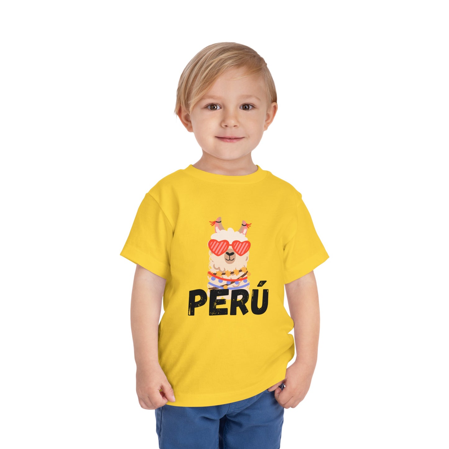 Best PeruvianToddler Short Sleeve Tee "Peru Llama Heart"