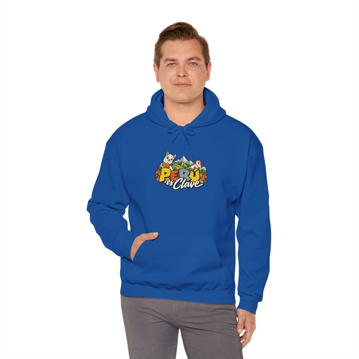 Best Perú es Clave Embroidered Hoodie - Alpaca & Andes Gift
