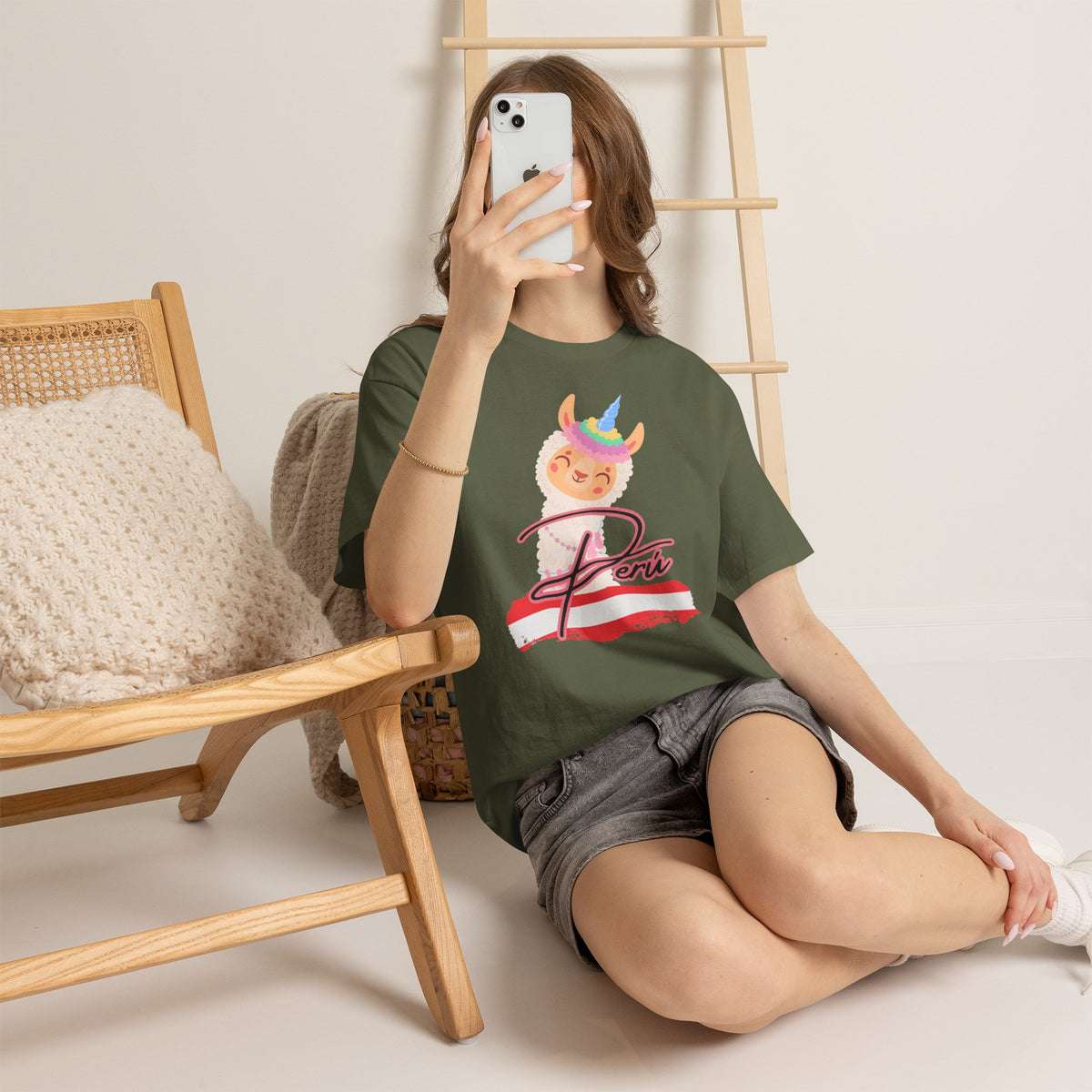 Best Peru Unicorn Llama T-Shirt USA Unisex Cute Peru Pride Tee